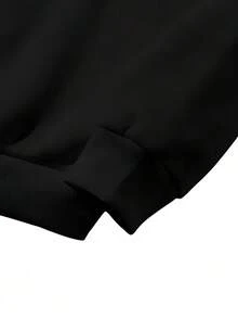200g 100% Cotton T-Shirt 2025 Women's Summer Fashion Clothes Pattern Print Short Sleeve T-Shirt Couple Style Innerwear Outerwear Office Casual Round Neck Black Short Sleeve Tops - 黑色[運動衫/冬季上衣] - 查看 5
