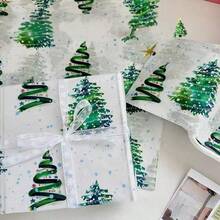 20pcs Christmas Gift Wrapping Paper, Party Decoration Art Paper, Suitable For Gift Packaging, Bouquet Packaging, Art Crafts, DIY, Packaging Bags, 4 Colors To Choose From - Multicolor - View 4