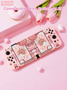 Ayotu 1pc Tarot Theme Compatible With Switch2/Switch NS/Switch OLED/Switch Lite Game Console Protective Case, New Generation, Star & Moon Pattern, TPU Soft Shell, Universal Game Controller Protective Cover, Switch Controller Protective Cover, Switch Gaming Accessories, Anti-Drop, Anti-Slip, Anti-Scratch, Fashionable - Multicolor - View 19