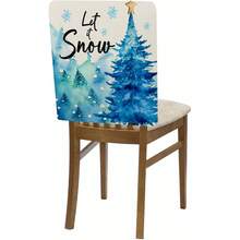 1pc/4pcs/24pcs Christmas Tree Pattern Removable Washable Chair Covers, Suitable For Home, Restaurant, Living Room, Kitchen Decoration In Winter - Multicolor - View 12