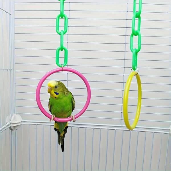 1pc/2pcs Parrot Toys Parrot Swing Squirrel Flower Branch Mouse Climbing Swing Bird Supplies Small Pet Supplies Cage Decor