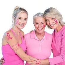 160 PCs Pink Ribbon Tattoos Breast Cancer Awareness Temporary Tattoos - 粉色 - 查看 6