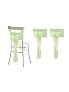 2件/4件/6件/10件粉色薄纱蝴蝶结椅套，轻盈白色面料户外婚礼椅装饰，适用于婚礼、生日派对椅装饰，米色、白色、秋季装饰、房间装饰、返校季、学校用品