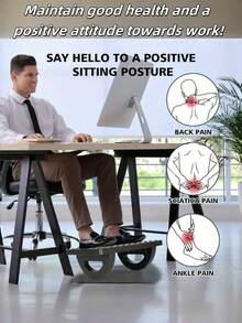 1个符合人体工学的办公脚踏 - 带按摩滚轮的桌面脚踏 - 家用办公配件，提供最大的舒适度和支撑力！ - 彩色 - 查看 6