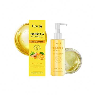 Hoygi Gel rửa mặt nghệ vitamin C 100ml, tạo bọt nhiều, làm sạch sâu các tạp chất trên da, làm thông thoáng lỗ chân lông, làm sáng da, dưỡng ẩm và nuôi dưỡng da, phù hợp với mọi loại da.