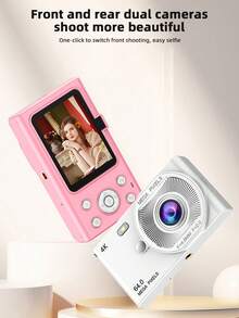 Digital Camera 16X Digital Zoom Front And Rear Dual Photography Student Retro CCD Camera - Camera + Data Cable - View 9