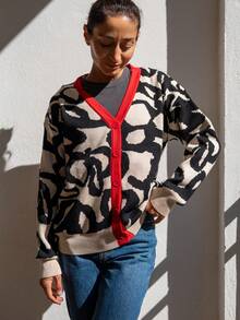 GIGOGOU Áo khoác cardigan dệt kim mới, áo dài tay kiểu dáng thường ngày, áo khoác mùa thu cho nữ. - Màu be - Xem 6