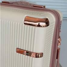 10kg Carry-On Luggage With 360° Wheels Travel Hand Luggage - 米色 - 查看 4