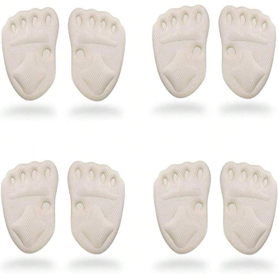 4 Packs Forefoot Shoe Metatarsal Pad, Foot Ball Sponge Pad Inserted Into Insole, Shoes Too Large, Relieve Foot Pain, Suitable For Both Men And Women, - Apricot - View 1