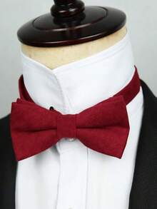 1 chiếc nơ nhung trơn dày dặn thời trang đa năng dành cho nam, thích hợp cho các dịp công sở, tiệc tùng, đám cưới để kết hợp với vest - A - Xem 7