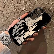 Fundas Populares de Anime paraóviles Solos para S25 S24 S23 S22 S21 S20 FE Ultra Plus 4G 5G, Cubierta Trasera Anticaída y Mate17   17promax - Negro - Ver 5