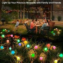 Solar-Powered Firefly Lawn Lights, Automatic On/Off Solar Garden Lights. Suitable For Paths, Courtyards, And Garden Decoration. Perfect For Halloween, Christmas, Easter, And Thanksgiving Decoration. Solar Lighting, Festive Atmosphere, Durable Structure.