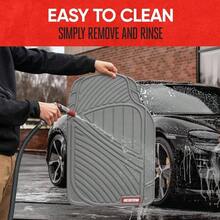FlexTough Performance All Weather Rubber Car Floor Mats - 3 Piece Floor Mats Automotive Liners Truck SUV, Heavy - Duty Waterproof Black - Gray + Mats - View 7