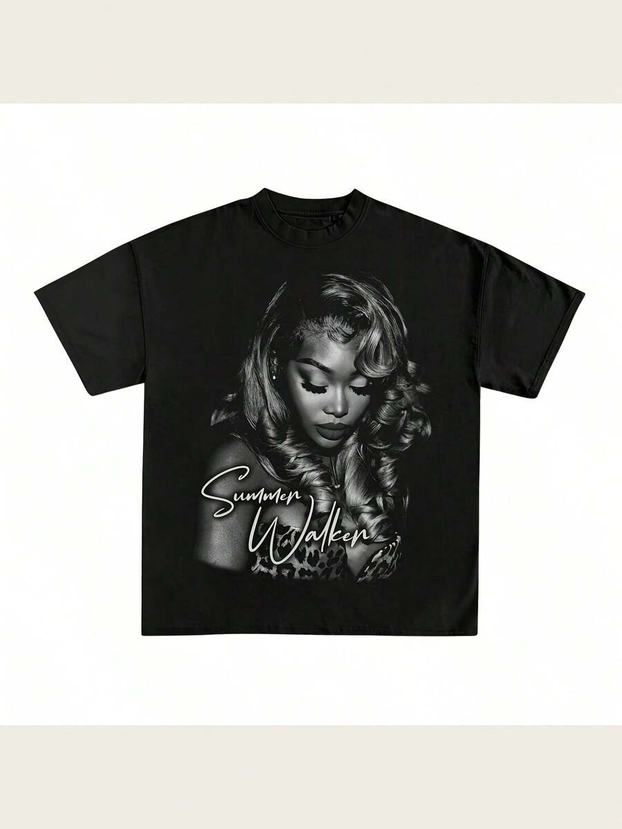 Vintage Summer Walker Shirt, Rapper Tee Gift For Women And Oversized Tee - Black - View 1