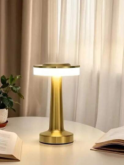 1pc Portable Touch Sensor Light, 3 Color Temperatures Adjustable, Rechargeable, Suitable For Indoor/Outdoor, Bedroom, Dining Room, Hotel, Bar Decor, Home Decor