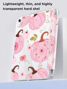 Halloween Pumpkin Dual-Sided Sprayed Acrylic Transparent Crystal Tablet Case Compatible With Samsung Galaxy Tab S6 Lite 10.4, IPad Air 11-Inch (M2) 2024 And IPad 10th Gen - Shock-Resistant, Built-In Pencil Slot, Sleep/Wake Function, Foldable Stands - Perfect Gift For Christmas, Holidays, And New Year