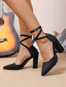Women Heeled Sandals - Black - View 6