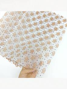 30 pièces Papier fin motif bonhomme en pain d'épices, 50 cm x 35 cm Papier cadeau, convient pour mariage, Noël, emballage cadeau d'anniversaire, remplissage de bouquet, cadeaux de fête, papier cadeau décoratif de Noël, décoration de pain d'épices