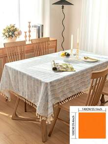 1 szt. Prostokątny obrus w stylu wiejskim z białymi stokrotkami i frędzlami, uniwersalny do codziennego użytku, na święta, urodziny, imprezy, spotkania rodzinne, pikniki, stoły obiadowe, do kuchni, wystroju wnętrz, na każdą porę roku - Niebieski - Zobacz 15