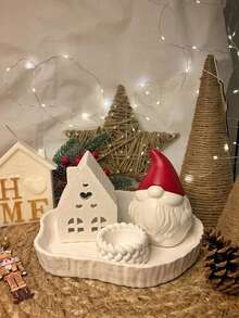 1 set Moule en silicone en forme de Père Noël pour boîte de rangement. Moule DIY créatif pour bougies, tasses, plâtre, décorations de Noël pour la maison, ornements en résine époxy, fabrication d'artisanat avec motif de Père Noël barbu