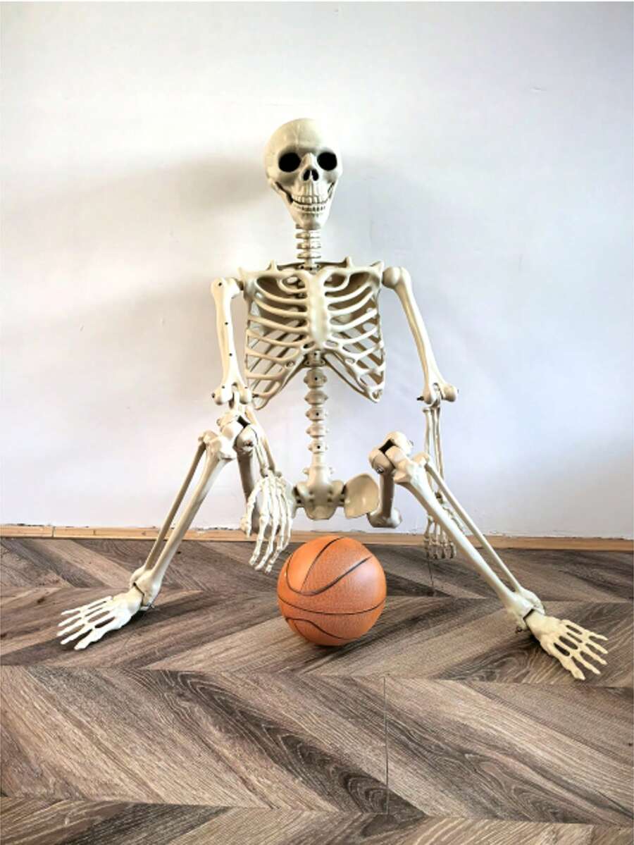 2025pcs Halloween Haunted House Props Human Skeleton Dry Corpse Skeleton Decoration - Multicolor - View 1