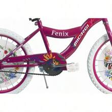 20 Girls BMX Bike - SType, Coaster Brake, Chrome Rims, White Tires, Purple