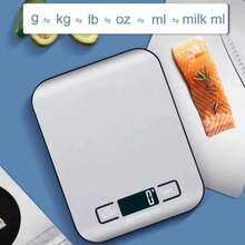 5kg/1g Digital Kitchen Scale, LED Display, Stainless Steel Panel, Electronic Scale, Household Jewelry Food Snack Weighing Baking Tool