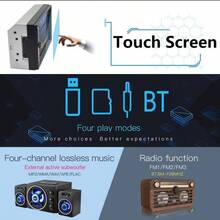 7inch Car Stereo Double Din Radio Touchscreen With Backup Camera Multimedia Car Audio Support Mirror Link, Caller ID, FMMP3MP4USBSubwoofer, Aux Input Car Audio Receivers - Car Stereo with backup camera - View 4