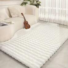 1pc Rectangular Fluffy Plush Solid Color Rug, Suitable For Christmas, Thanksgiving And New Year Decoration, Soft And Skin-Friendly, Home Decor Mat For Living Room, Bedroom, Bathroom Or Kitchen, Bedroom Carpet, Decorative Rug, Small Rug, Carpet, Home Decor, Living Room Carpet Kitchen Rug