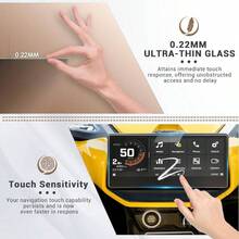 Protector de visualizacin compatible con Can Am Maverick R 2026 2025 2024 para Can Am Maverick R protectores de visualizacin tctil para Can Am 2024 de 10.2 pulgadas, accesorios de vidrio templado - Maverick R 10,25″ - Ver 3