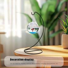 3 Pack 9 Ornament Display Stand Iron Hanging Stand Ornament Hanger Holder Decor Display Holder Hook Glass Globe Plant Terrarium Table DecorGold