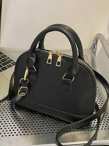 Classic Versatile Fashion Crocodile Pattern Tote Bag, Women's Crossbody Bag Shoulder Bag, Simple Leather Handbag Messenger Bags, Dome Top Handle Satchel With Adjustable Shoulder Strap Purse Commuting Briefcase Crossbody Bag,Backpacks, Handbags, Ladies' Handbags, Ladies' Wallets, Ladies' Handbags, Ladies' Work Bags, Ladies' Wallets And Bags, Travel Essentials, Christmas Gifts, Travel Accessories, Gifts For Women, Cosmetic Bags, Personalized Gifts, Elegant Ladies' Wallets, Christmas Wallets, Bridesmaid Gifts, Christmas Gifts For Women - 黑色 - 查看 12