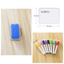 1Pc Four Lines And Three Compartments 30.3*22.7cm Double-Sided Writing Board A4 Home Message Board English Edged Small Whiteboard