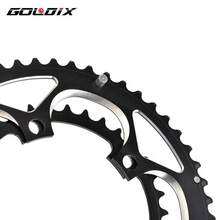GOLDIX 110BCD 50-34T Road Bicycle Crankset, Dual Chainring, Suitable For 9/10/11 Speed Folding Bikes - Black - View 5
