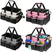 大容量多功能清洁工具收纳包，耐用斜挎包，多隔层设计，多种颜色可选，适合居家户外使用，清洁配件，结构坚固，圣诞礼物