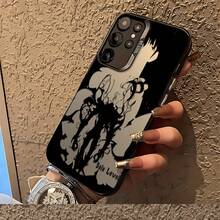 Fundas Populares de Anime paraóviles Solos para S25 S24 S23 S22 S21 S20 FE Ultra Plus 4G 5G, Cubierta Trasera Anticaída y Mate17   17promax - Negro - Ver 2