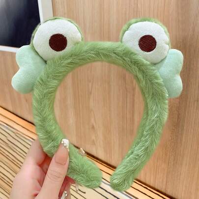 قطعة واحدة شريط رأس ضفدع ناعم وجميل، شرائط رأس مبتكرة وممتعة، شريط شعر للنساء إكسسوارات شعر وإكسسوارات رأس