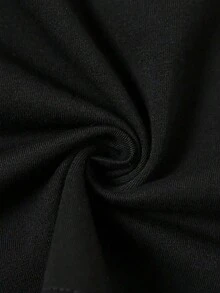 Men's Short Sleeved Shorts Set 2-Piece, Spring And Autumn Style Short Sleeved T-Shirt+Shorts, Soft And Comfortable, Machine Washable, Dry Cleanable, High-Quality - Artistic Font Slogan - Printed Pattern Pullover+Pants,  Hip-Hop Style, Suitable For Festivals, Back To School, Streets, Outdoor Outings - 黑色 - 查看 6