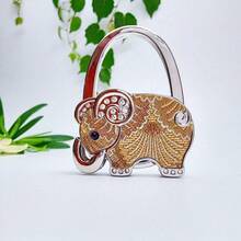 Chic Elephant Shaped Handbag Hook With Floral Pattern, Versatile Bag Hanger For Travel, Office, And Home - Cute, Organizer For Handbags, Purses, Totes, And Backpacks; Eye-Catching Accent Accessory For Spring Wardrobe Refresh; Perfect Gift Idea For Valentine's Day And Everyday Style Enthusiasts; Lightweight Metal Construction With Strong Load Support - Multicolor - View 13