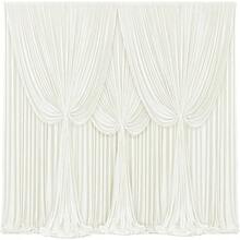 4 Panels Ivory Backdrop Curtains Wedding Party Wrinkle Backdrops Curtain Drapes Fabric Decorations Photo Back Drop Cloth Shower Photography Stage Reception 20ftx 12ftH - 5'(W) x 12'(H), 4 tấm + Ngà - Xem 1
