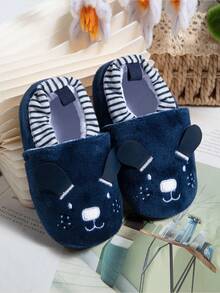 Blue Dog Pattern Anti-fouling Toddler Home Shoes, Slip-on And Non-slip, Suitable For Learning To Walk - Royal Blue - View 13