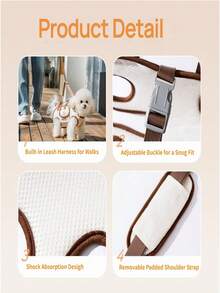 Haustier Tragetasche mit Leine Set, Katzentragetasche, Hundetragetasche, atmungsaktiver tragbarer Haustier-Rucksack für den Außenbereich, Handtasche mit Schulterriemen, leichte Reise-Tragetasche