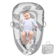 1pc Portable Baby Crib Bed, Removable & Washable Infant Lounger, Anti-Pressure Baby Nest - Multicolor - View 11