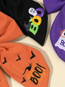 1pc Halloween Hair Bows For Women Girls Bat Pumpkin Ghost Boo Embroidered Bow Alligator Clips Orange Black Purple Embroider Fabric Bow Hair Clips Cute Funny Bow Barrettes Halloween Cosplay Dress Up Party Bow Hairpins Women Hair Accessories, Claw Clips, Hair Claws, Hair Slide, Hair Barrettes