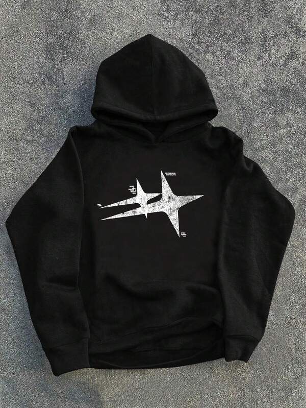 Sudadera con capucha cálida y versátil con estampado de oso, de moda para jóvenes en otoño e invierno