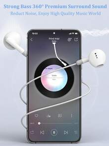 Wired Earphones 3.5mm Jack Earbuds Audio Earphones Headphones Electronic Calls & Music Bass Stereo In-Ear Headphones Wireless Headphones Headset For Ipad/Pc