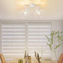 Glitzerlife Ceiling Spotlight Ceiling Lamp 2 Flames Black - E14 Ceiling Light 350° Swiveling Vintage Lamp Metal Ceiling Spots Bedroom Lamp For Living Room Hallway Kitchen - Without Bulb - 2 火焰 - 查看 4