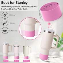 3 chiếc tương thích với cốc 30-40 Oz, 1 chiếc mũ rơm hình hoa táo gai dễ thương, 1 miếng phủ ống hút bằng silicon, 1 miếng bọc bảo vệ đáy cốc bằng silicon, phụ kiện cốc, tương thích với cốc , nút chặn chống tràn, chống bụi, nắp đậy ống hút, quà tặng tiệc ngày lễ - Nhiều màu - Xem 3