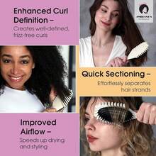 Curl Defining Brush Curly Hair – Vegan Boar Bristles, Teeth Shaping, Detangling & Frizz-, Shiny Curls (Purple, Round),Hair Tools,Hair Items,Travel Essential,Travel,Barber,Hairstylist,Barber Accessories,Valentine's Day,Hair Supplies,Hair Stylist,Barbershop,Salon,Vacation Essentials,Hair Products,Barbershop,Valentine's Gift,Travel Essentials For Women,Hair Stylist Tools - (Round) - View 10