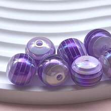 10pcs/20pcs/50pcs/100pcs/200pcs Minimalist Cute Acrylic 8mm/10mm/12mm/16mm Optical Rainbow Lollipop Round Beads, Random Color Mix For DIY Craft Necklace Pendant - Lollipop Series - View 34